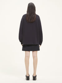 Elasticated fleece Sweater - Black