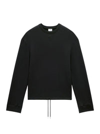 Elasticated fleece Sweater - Black