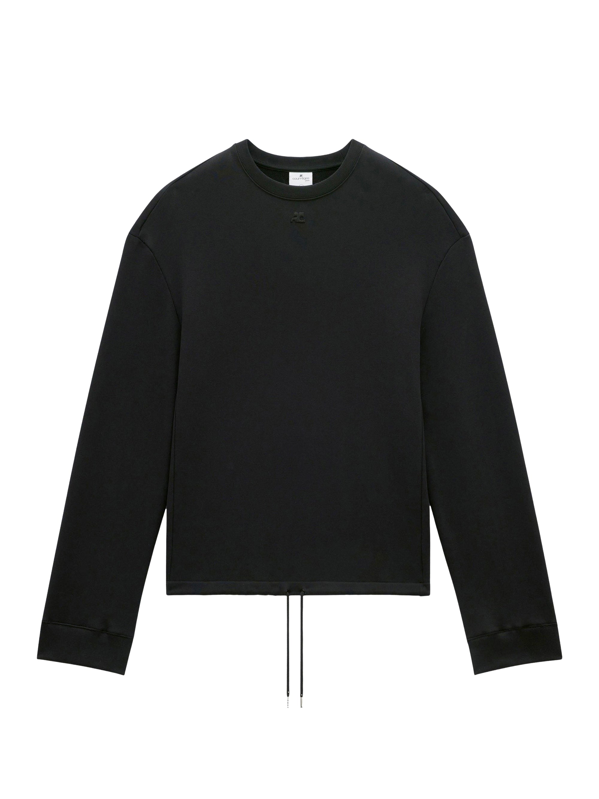 Elasticated fleece Sweater - Black