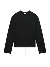 Elasticated fleece Sweater - Black