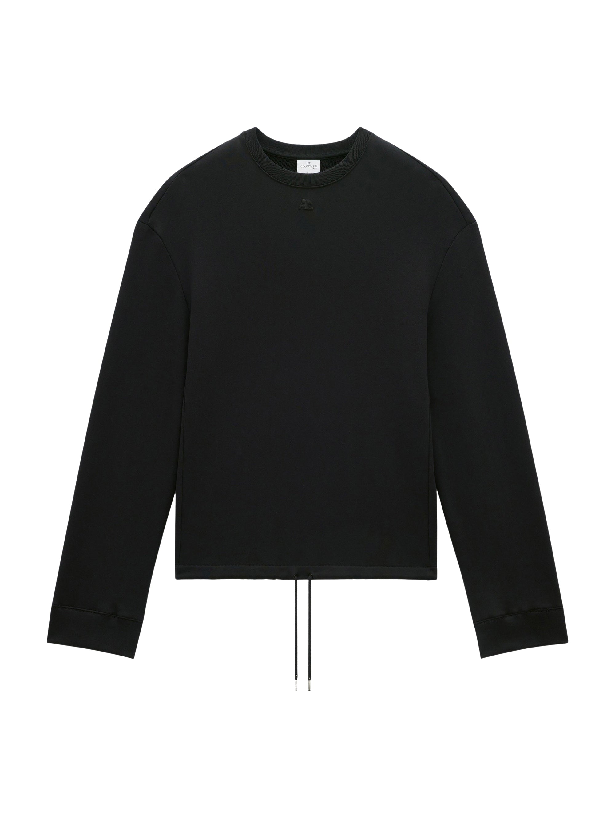 Elasticated fleece Sweater - Black