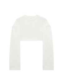 Cocoon fleece cropped Sweater - Heritage White