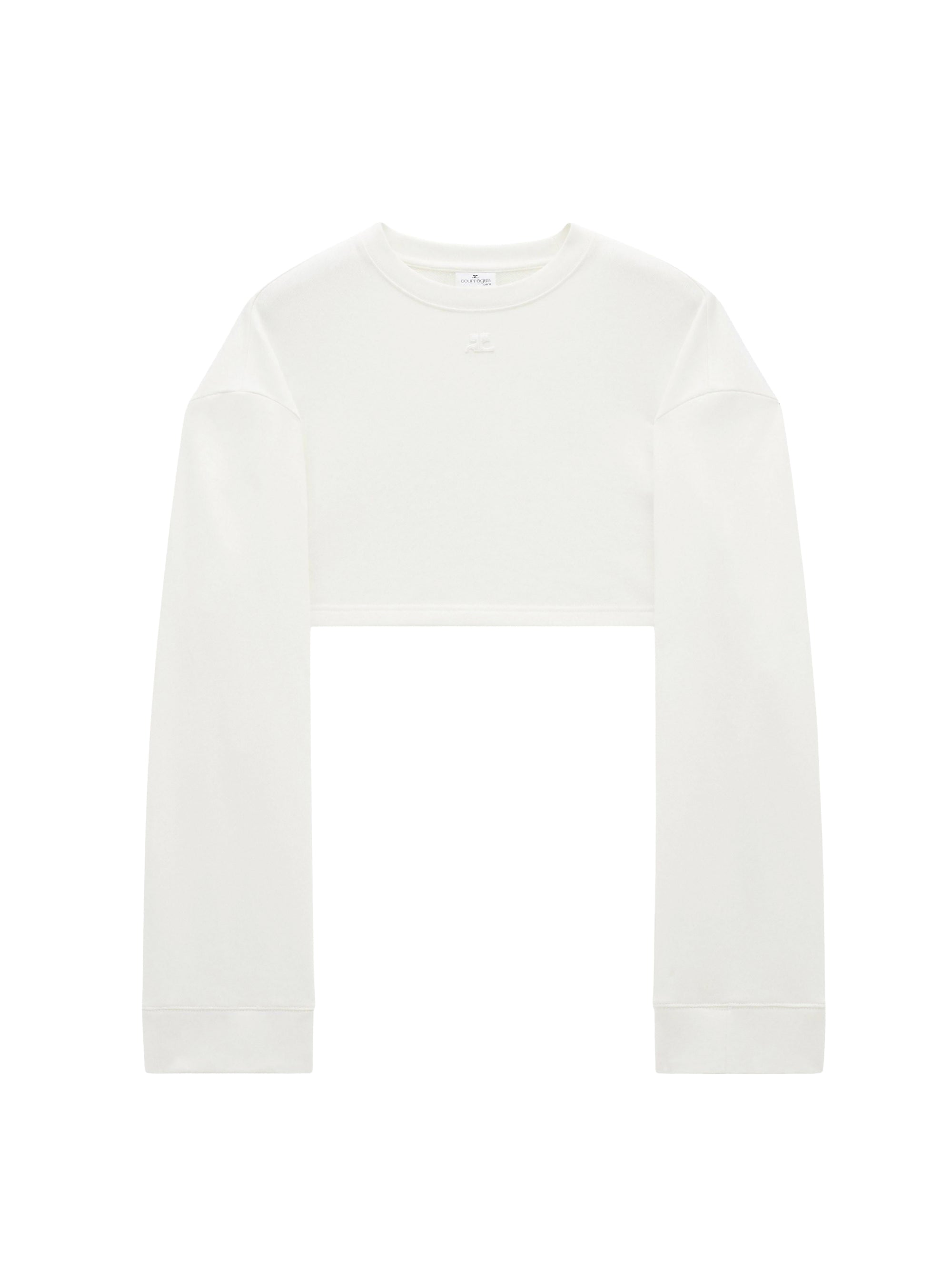 Cocoon fleece cropped Sweater - Heritage White