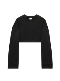 Cocoon fleece cropped Sweater - Black
