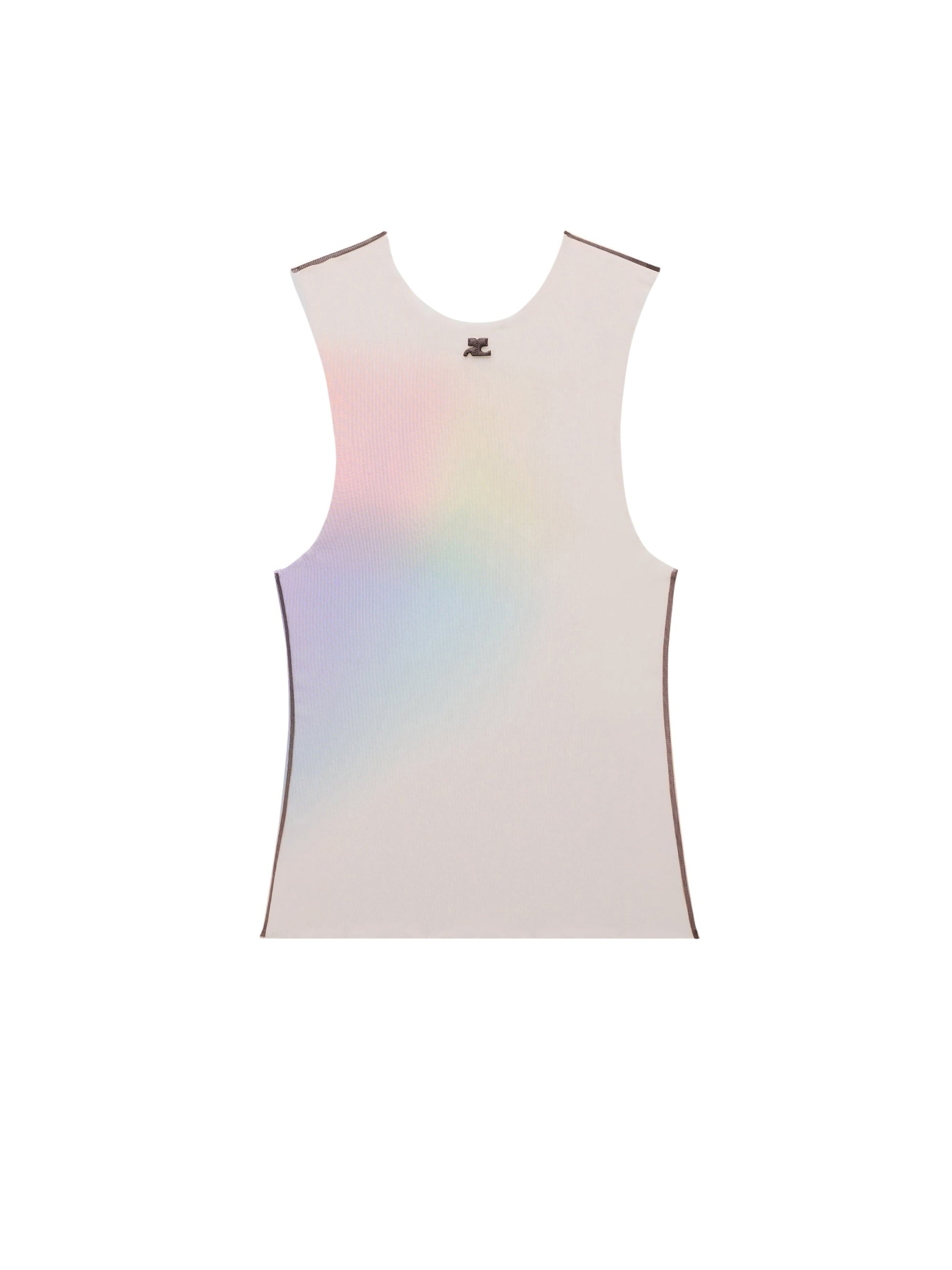 Sleeveless aura tulle Top - Multicolore