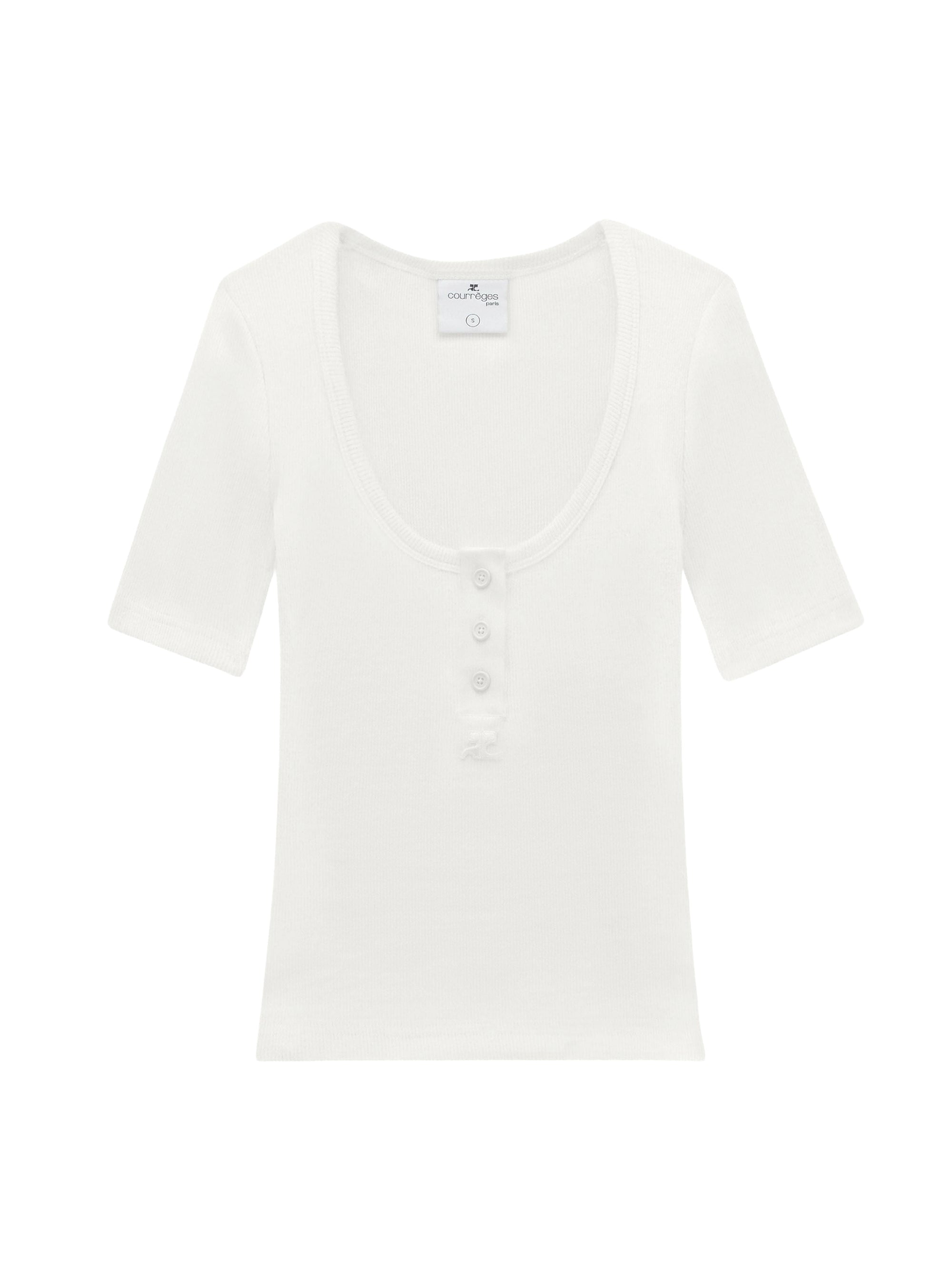Holistic snaps 90's rib Top - Heritage White