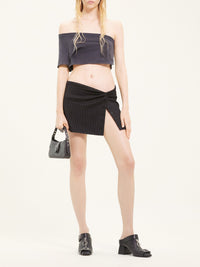 Tuba printed stonewashed cropped Top - Stonewashed Grey