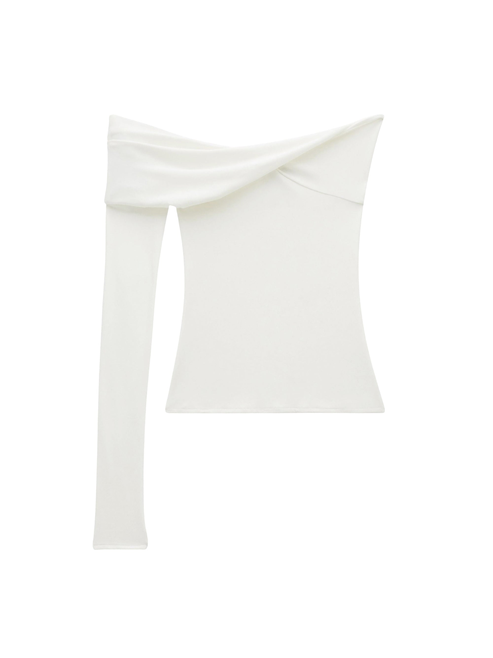Twist crepe jersey Top - Heritage White