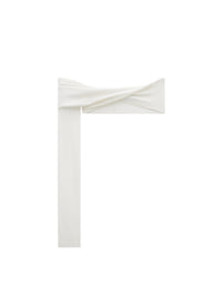Twist crepe jersey cropped Top - White