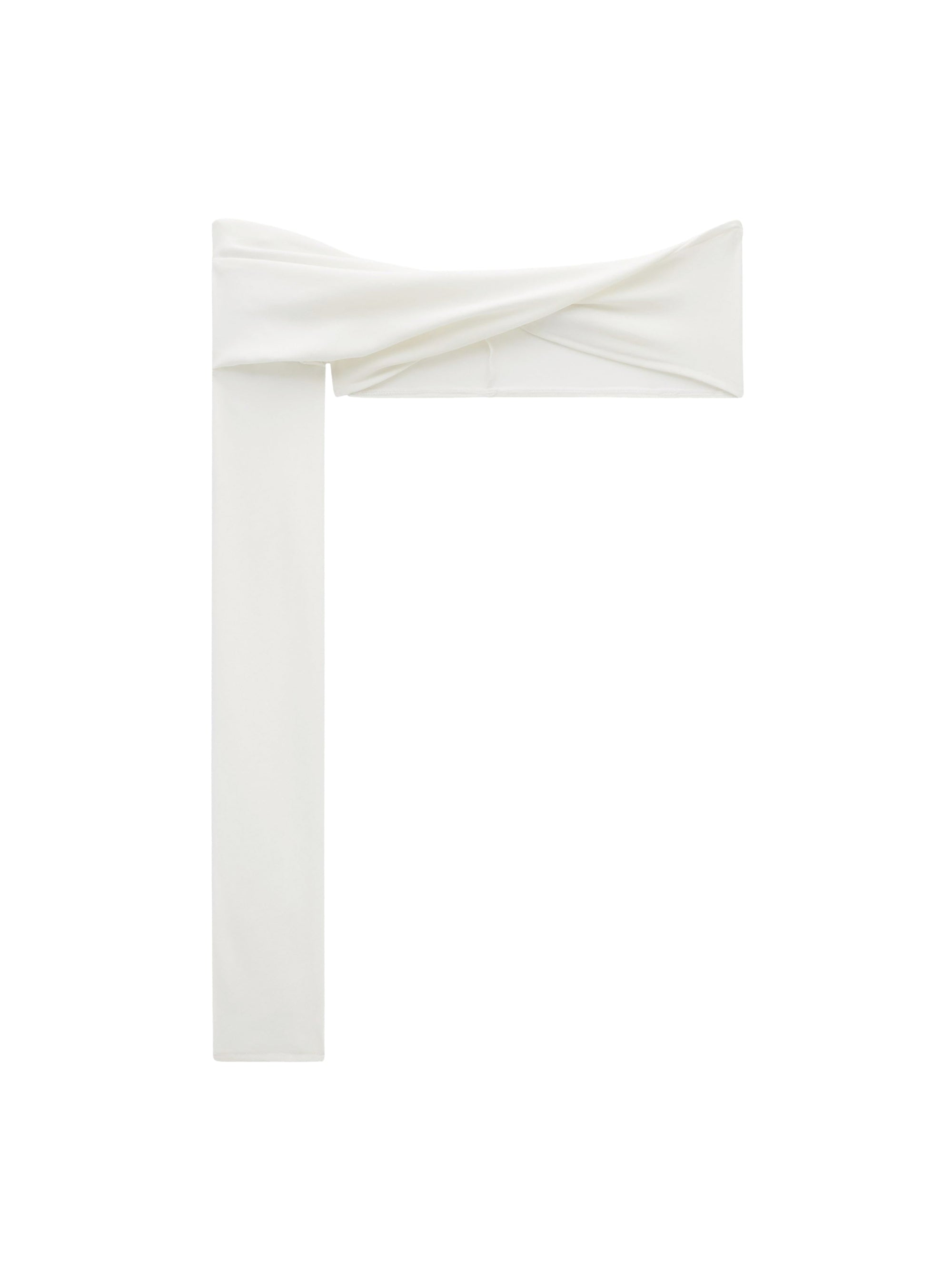 Twist crepe jersey cropped Top - Heritage White