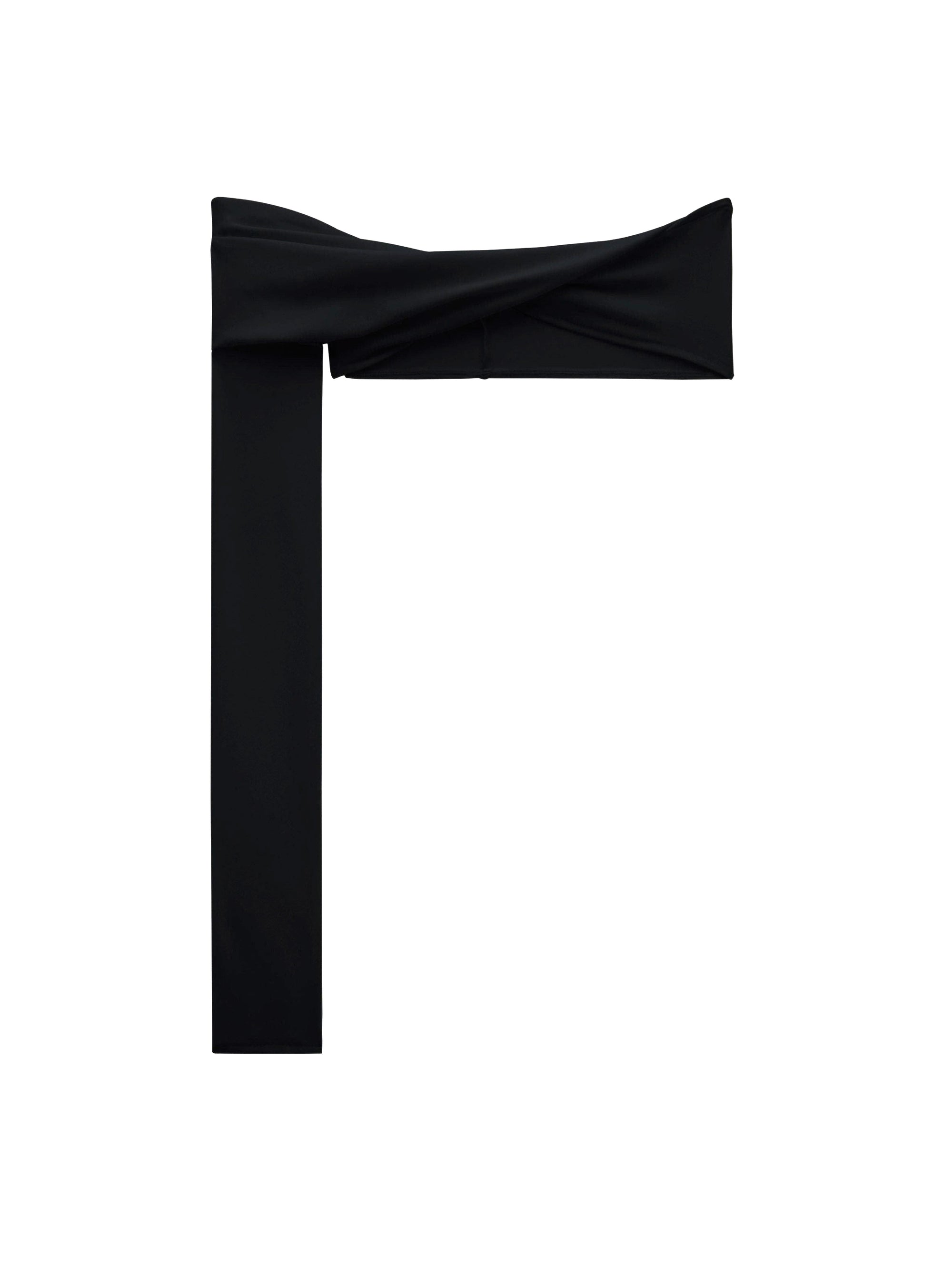 Twist crepe jersey cropped Top - Black