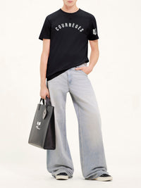 Ac straight printed T-Shirt - Black