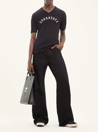 Baseball printed mesh T-Shirt - Black