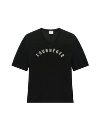 Baseball printed mesh T-Shirt - Black