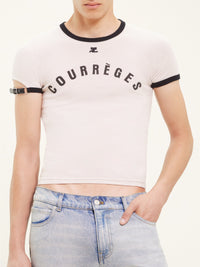 Buckle contrast printed T-Shirt - Lime Stone & Black