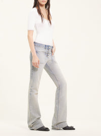 Holistic contrast T-shirt - White & Oatmeal