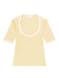 Holistic contrast T-Shirt - Pollen & White