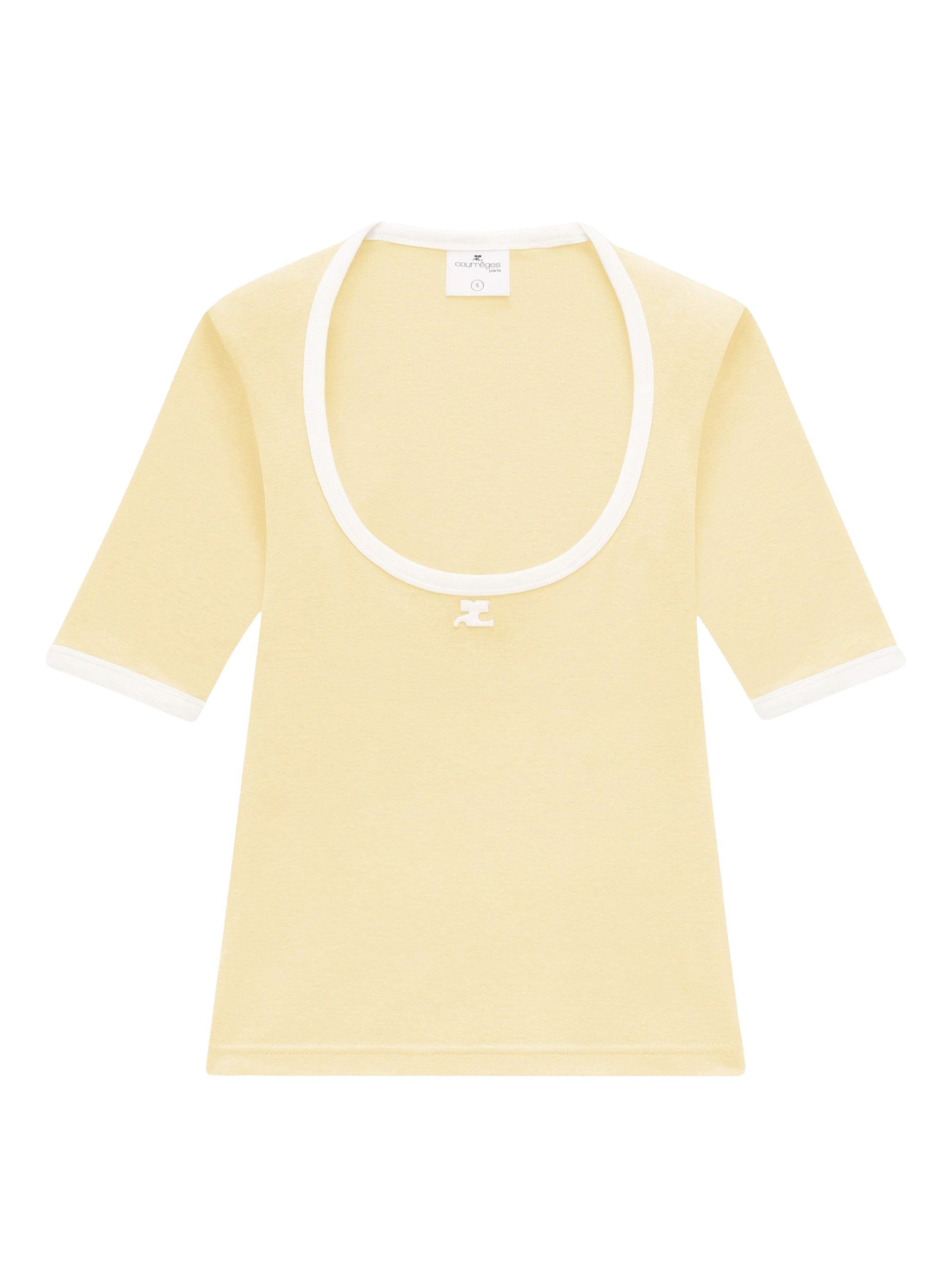 Holistic contrast T-Shirt - Pollen & White