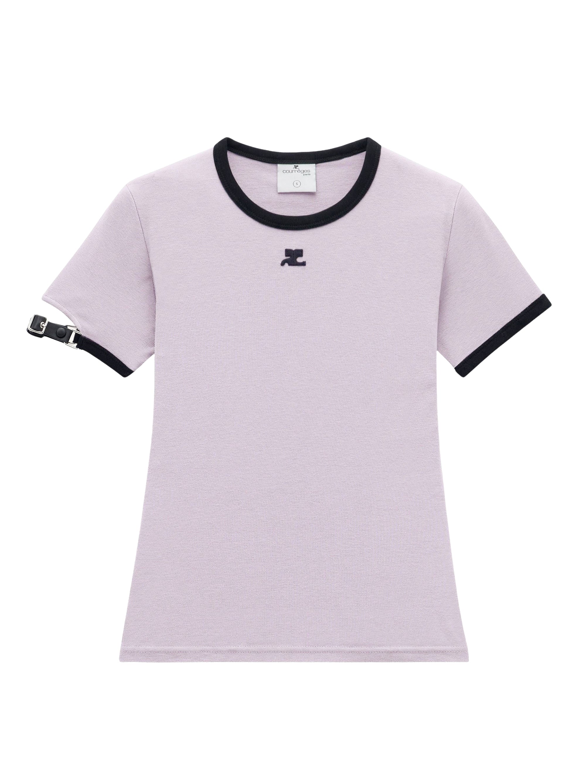 Buckle contrast T-Shirt - Smocked Grey & Black