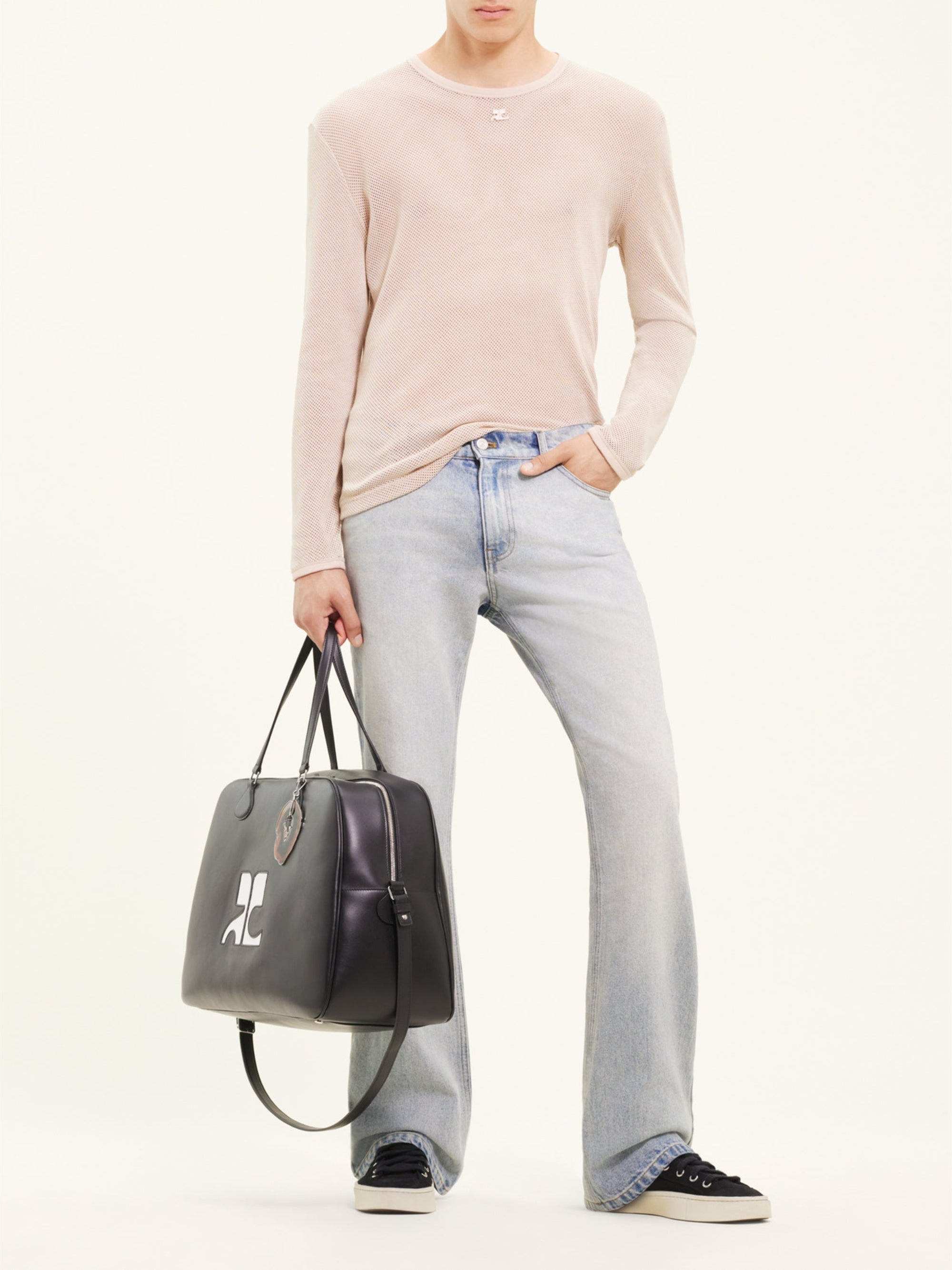 Mesh long sleeves T-Shirt - Sand