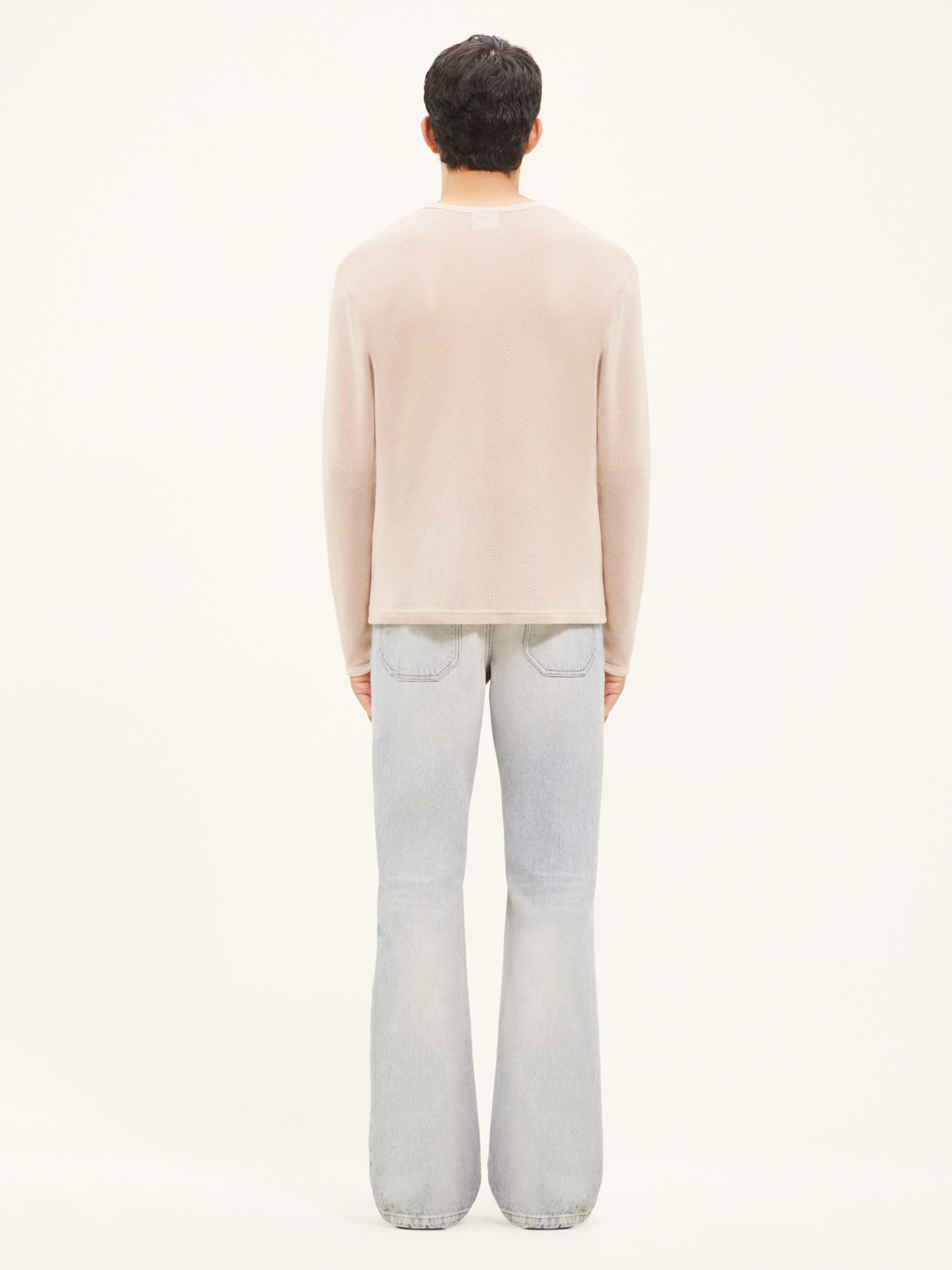 Mesh long sleeves T-Shirt - Sand
