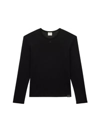 Mesh long sleeves T-Shirt - Black