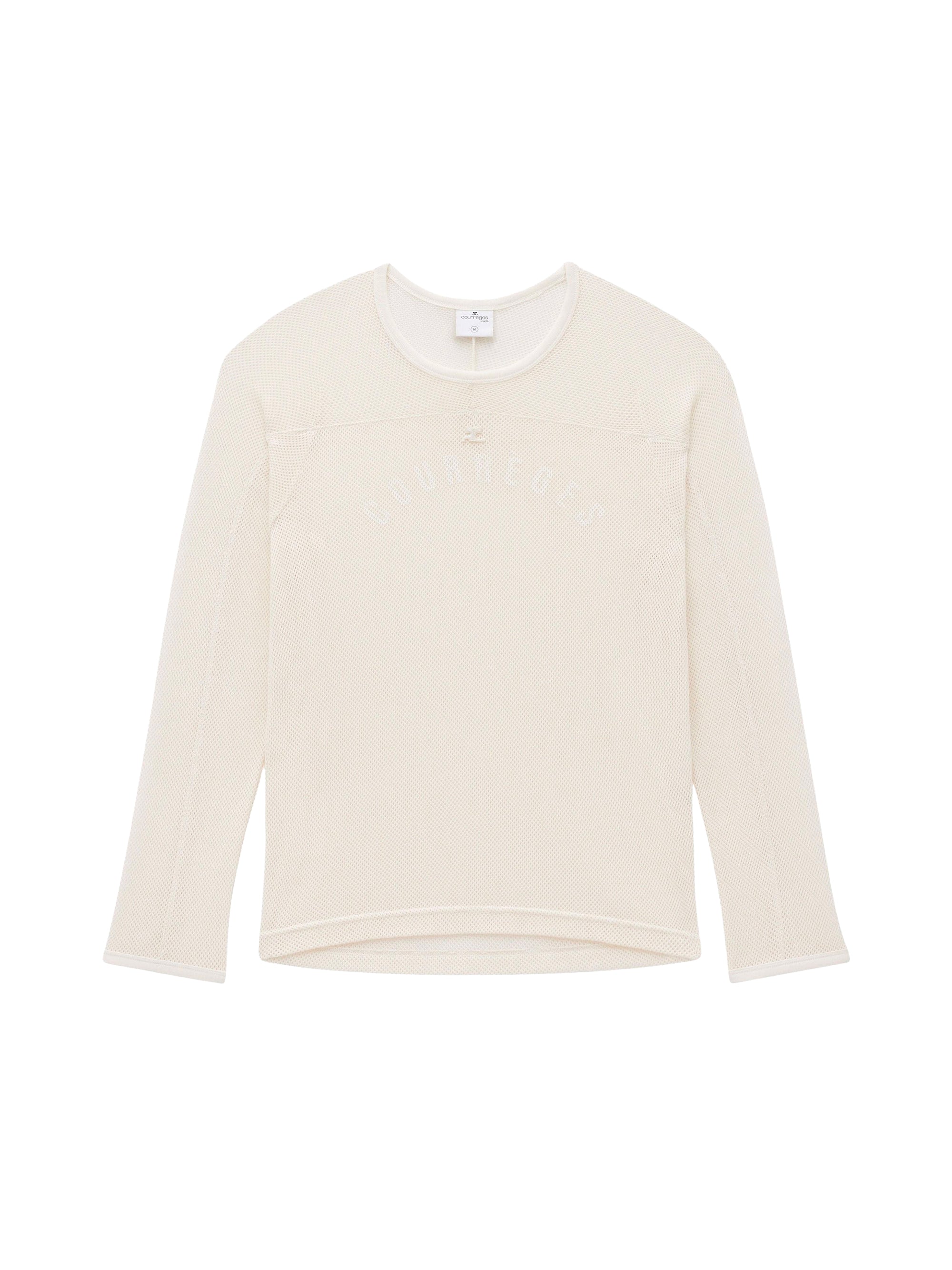 Baseball printed mesh T-Shirt - Natural