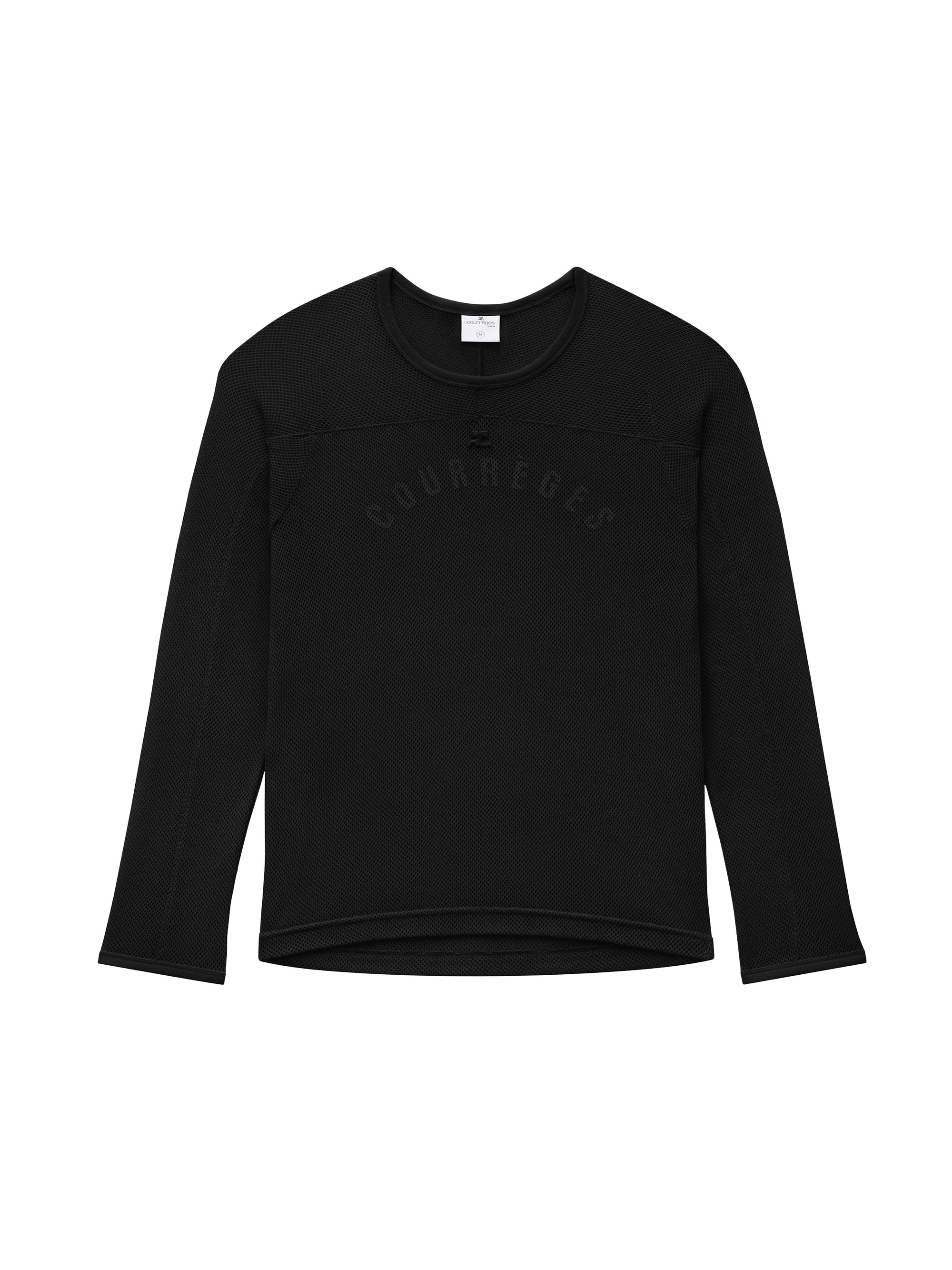 Baseball printed mesh T-Shirt - Black
