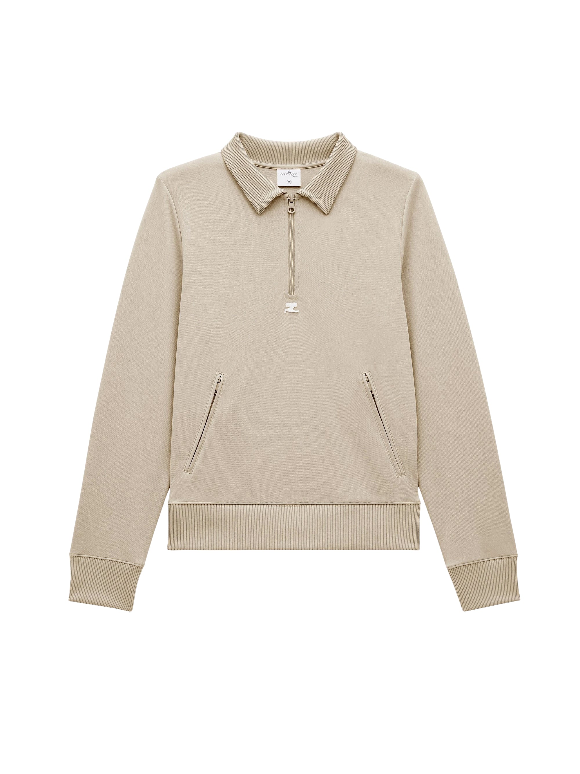 Interlock tracksuit zipped Polo - Sand