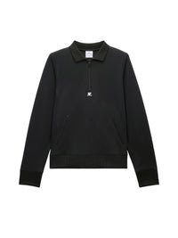 Interlock tracksuit zipped Polo - Black