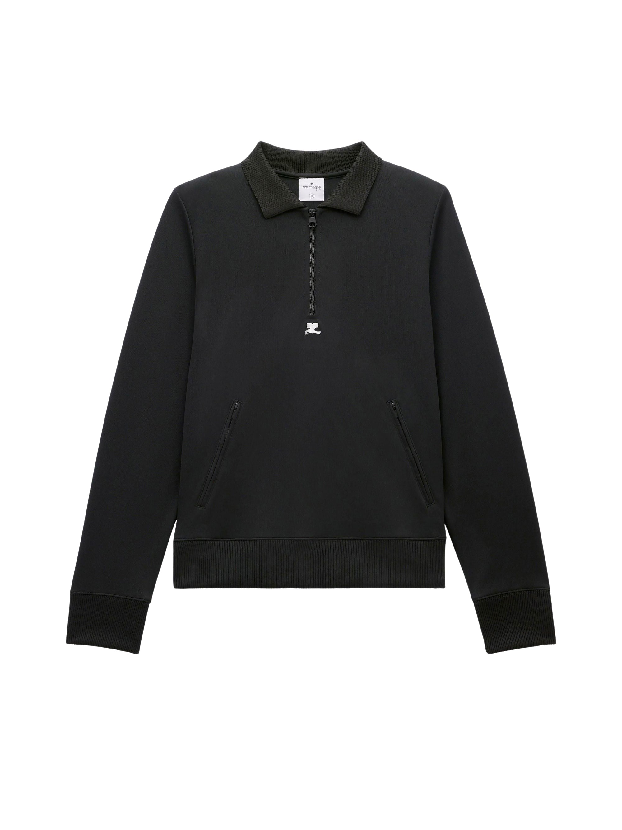 Interlock tracksuit zipped Polo - Black