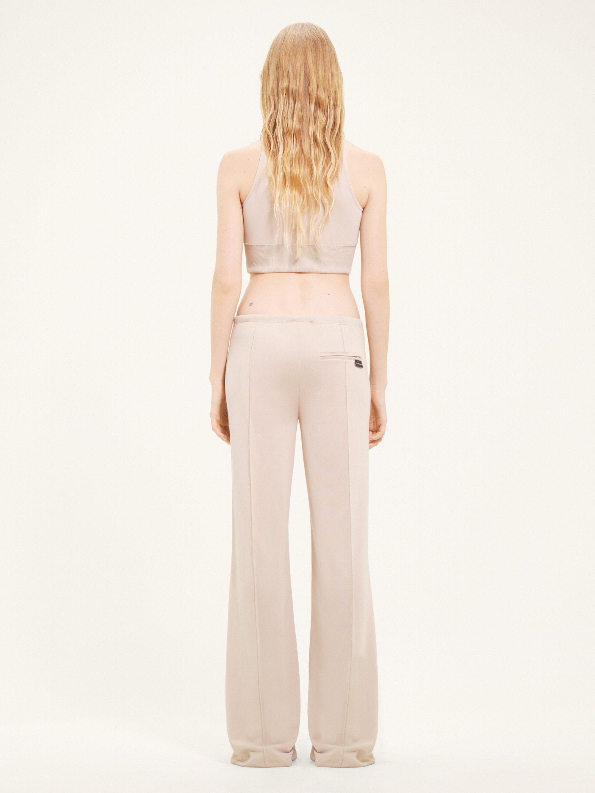 Interlock tracksuit cropped Vest - Sand