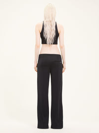 Interlock tracksuit cropped Vest - Black