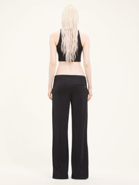 Interlock tracksuit cropped Vest - Black