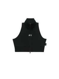 Interlock tracksuit cropped Vest - Black