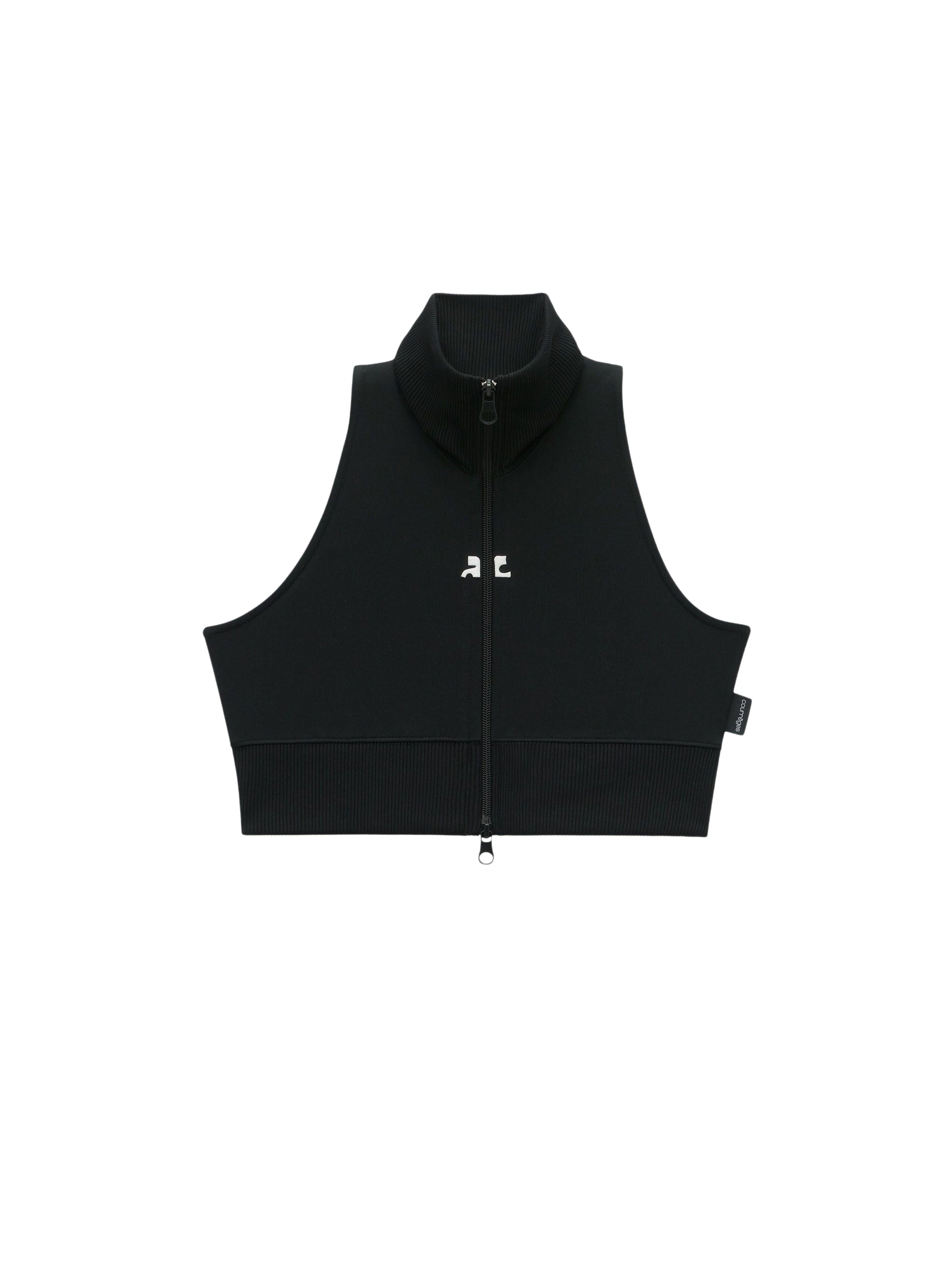 Interlock tracksuit cropped Vest - Black