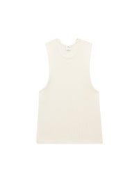 Round neckline tank Top - Heritage White