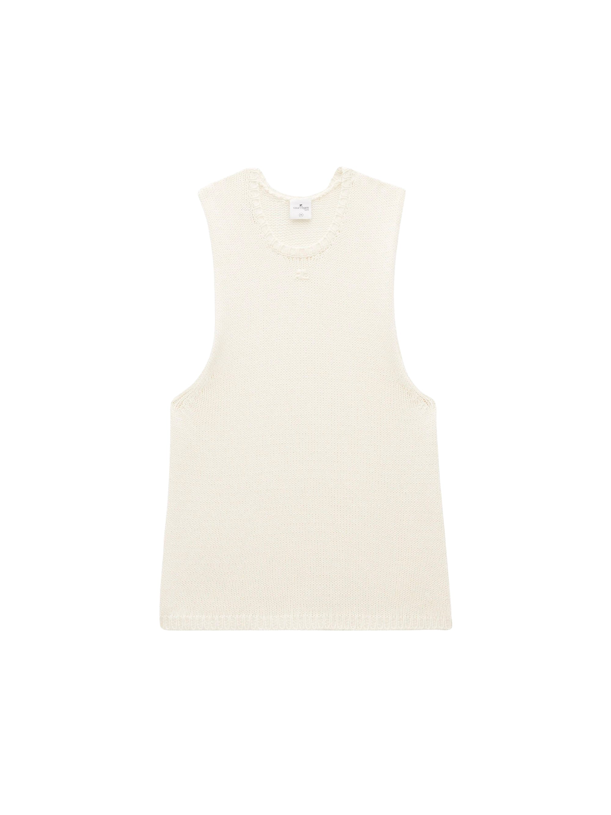 Round neckline tank Top - Heritage White