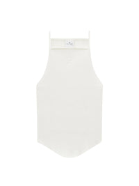 Holistic ribbed knit sleeveless Top - Heritage White