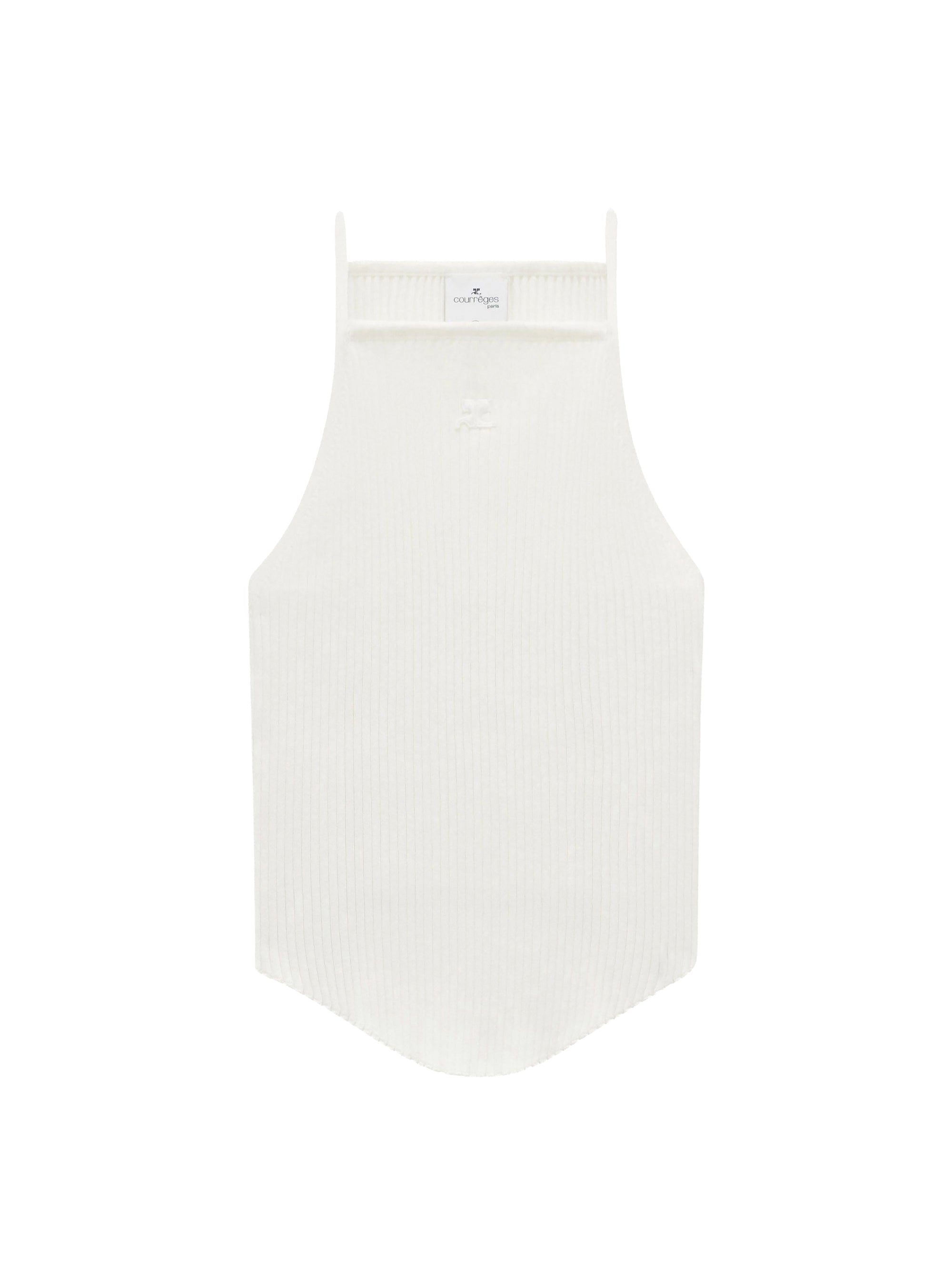 Holistic ribbed knit sleeveless Top - Heritage White