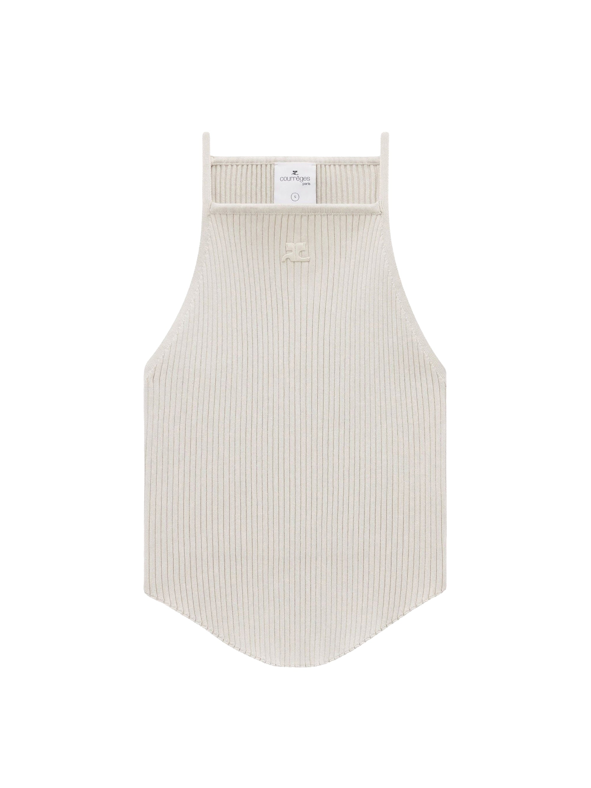 Holistic ribbed knit sleeveless Top - Lime Stone