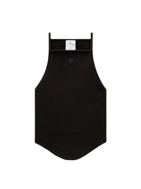Holistic ribbed knit sleeveless Top - Black