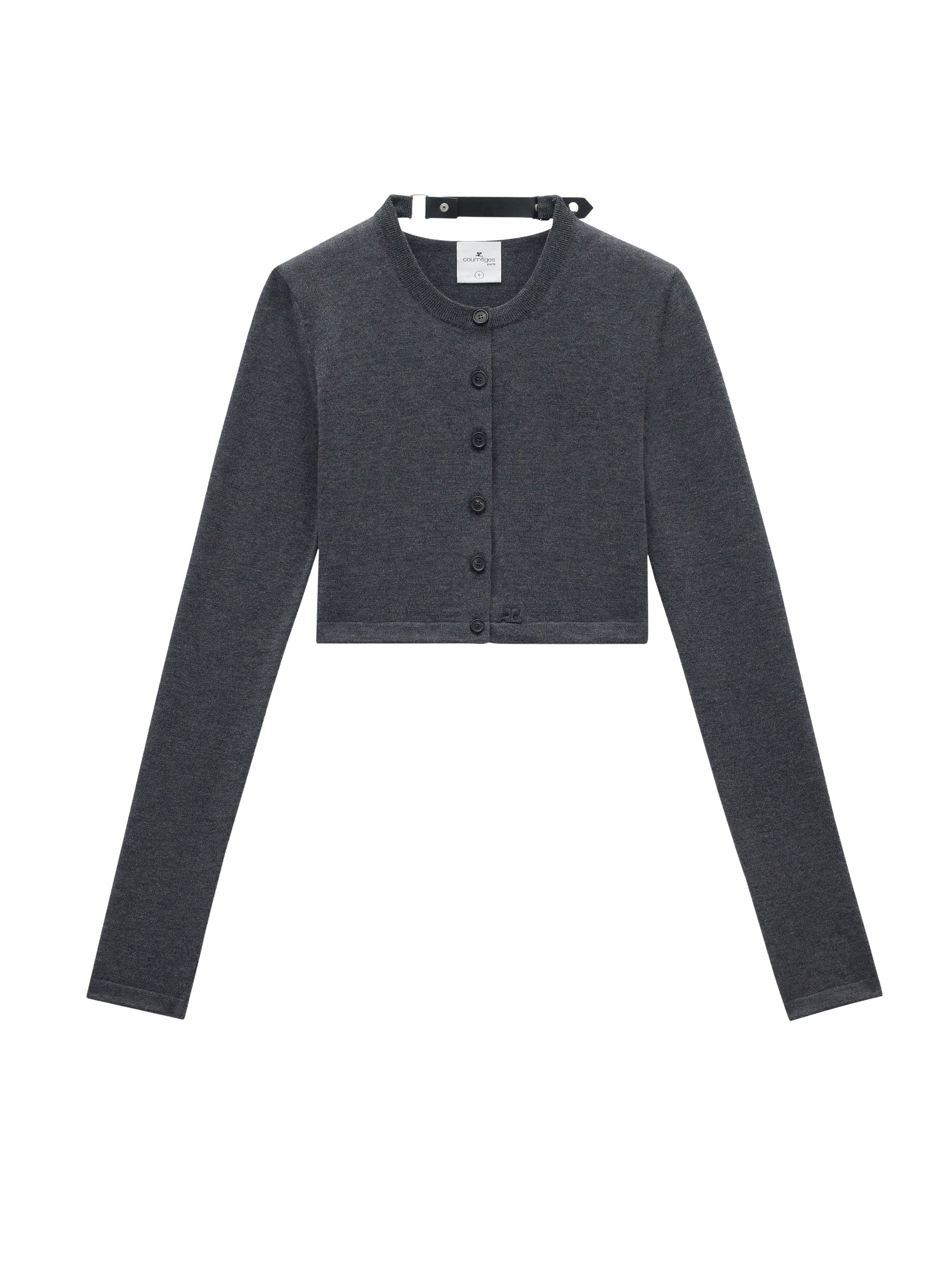 Light wool Cardigan - Medium Grey Melange