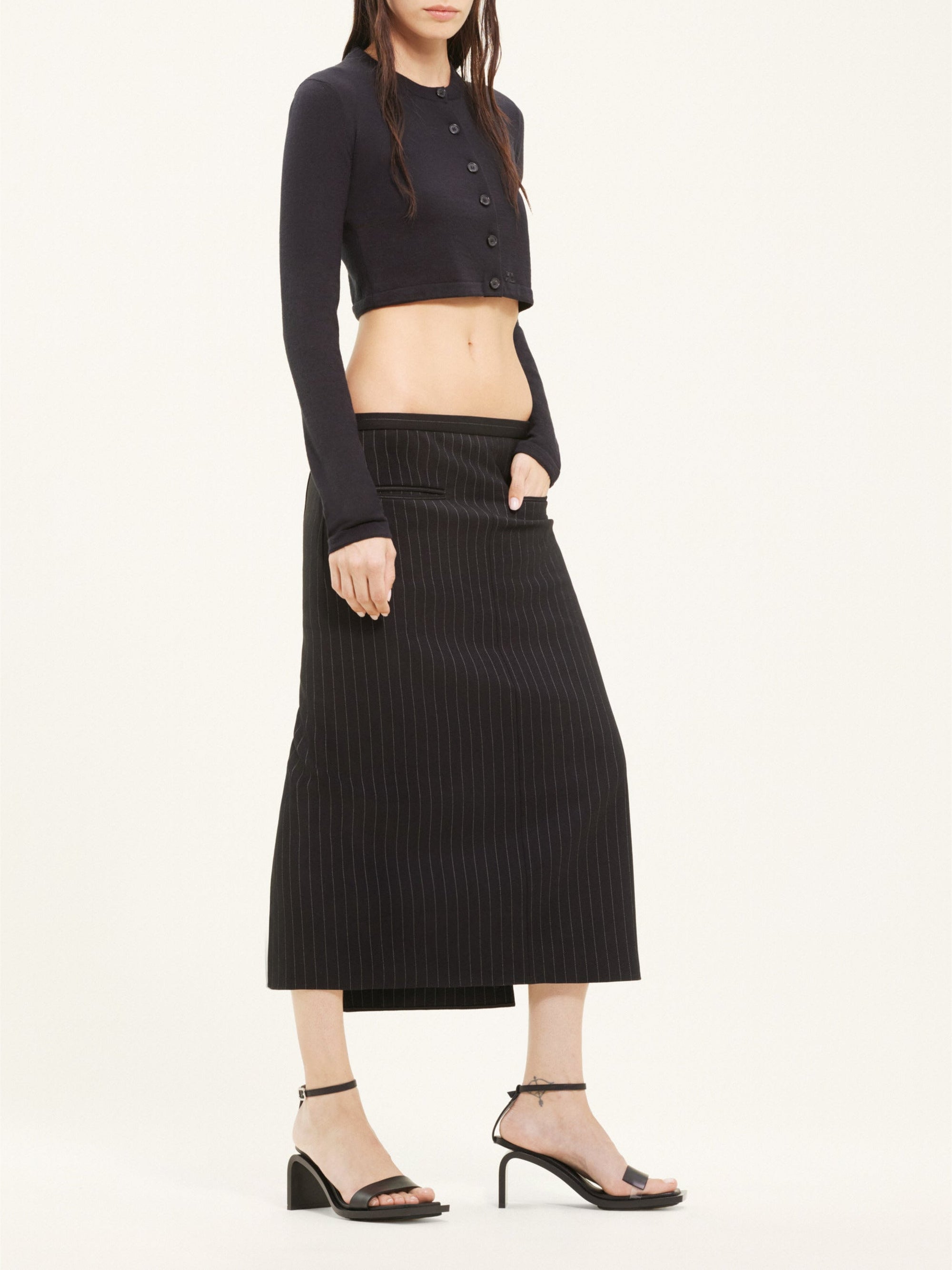 Light wool Cardigan - Black