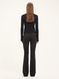 Zipped heritage light rib Cardigan - Black