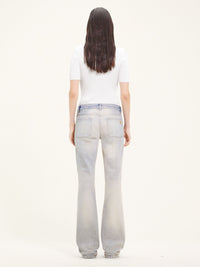 Iconic rib knit Polo - White