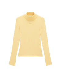 Reedition rib knit Sweater - Pollen