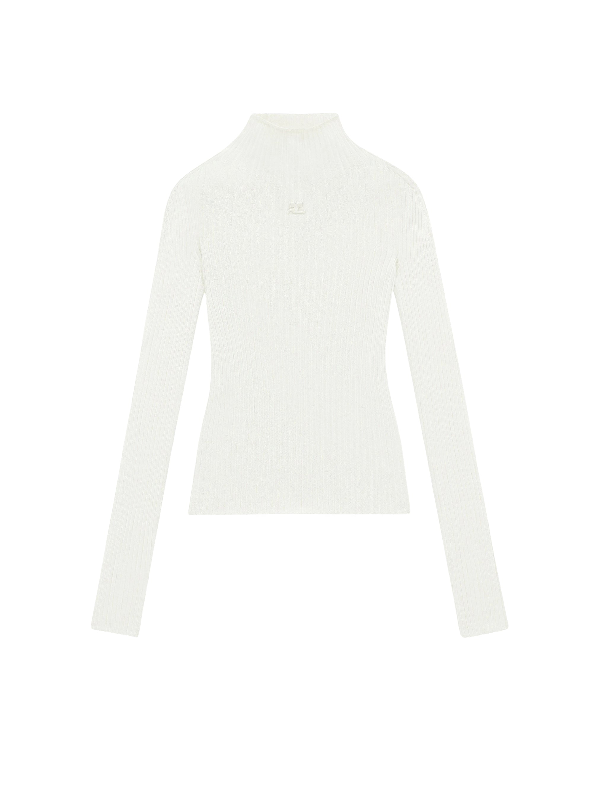 Solar light rib Sweater - Heritage White