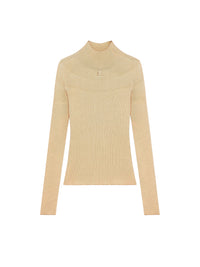 Long sleeved solar Sweater - Camel
