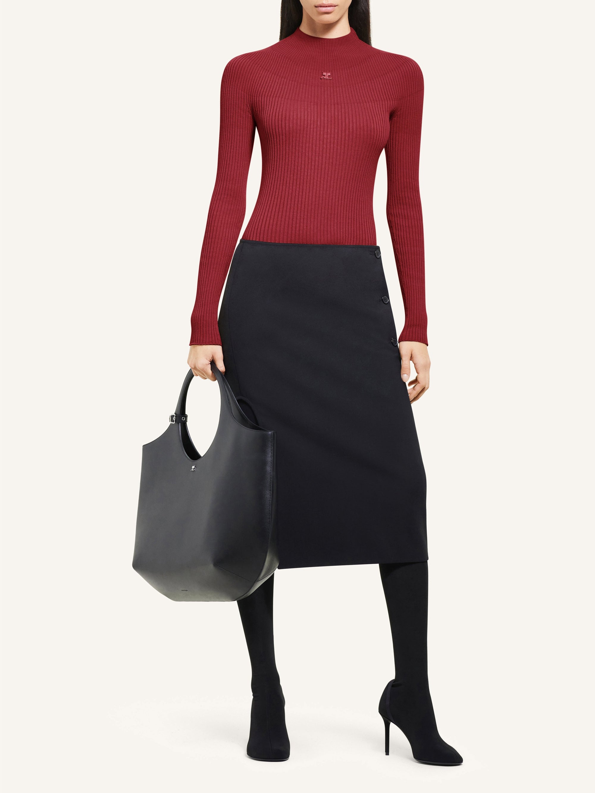 Long sleeved solar Sweater - Grenat